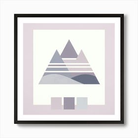 Lilac Mountains Art Print