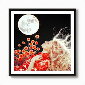Lunar Beauty - Moon Lover Art Print