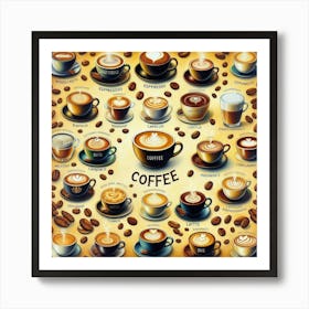 Coffee Cup Vector Illustration 1 Art Print