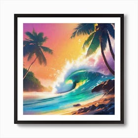 Wave Painting Art Print