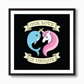 Unique Love Square Art Print