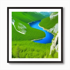 River In The Mountains 13 Art Print