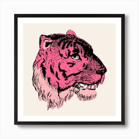 Pink Tiger Art Print