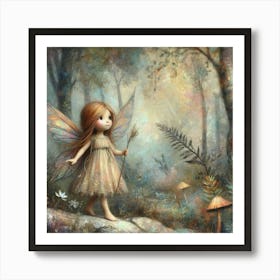 Fairy In The Woods Art Print