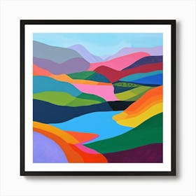 Colourful Abstract Lake District National Park England 2 Art Print