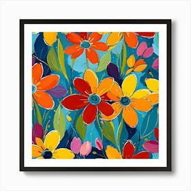 Colorful Flowers 20 Art Print