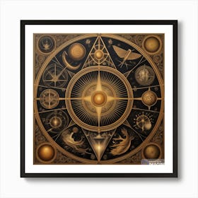 Golden Compass Art Print