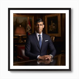 Portrait Of A Businessman Art Print