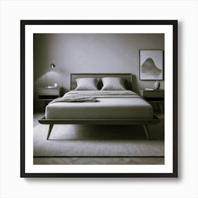 Minimalistic Cot B&W Affiche