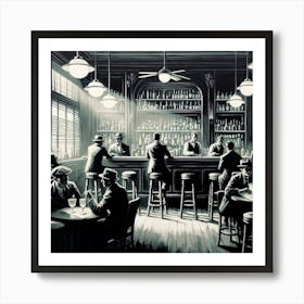 Bar Scene Art Print