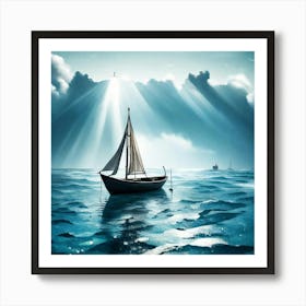 Boat on the seashore Art Print