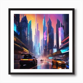 Futuristic City 150 Art Print