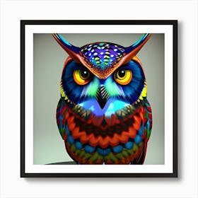 Colorful Owl 35 Art Print