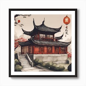 Chinese Pagoda Art Print