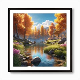 Autumn In The Forest 4 Art Print