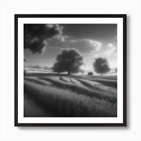 Black And White Painting 2 Art Print