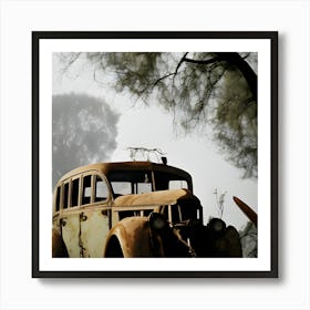 Old Rusted Car Art Print