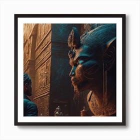 Egyptian Statue Art Print