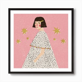 Polkadots Square Art Print