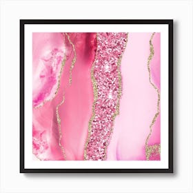 Agate Glitter Dazzle Texture 05 Art Print