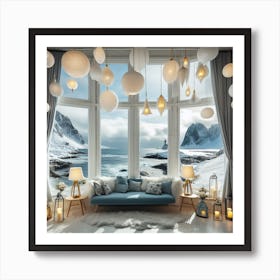 Living Room Norwegian style Art Print