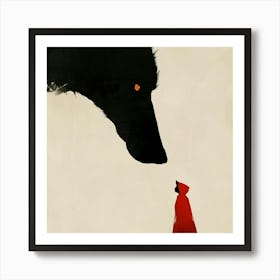 Wolf And Red Hooded Girl Poster