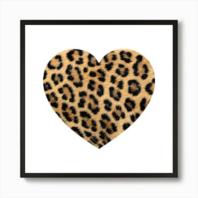 Leopard Heart Fur Art Print