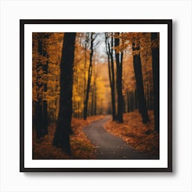 Autumn Road Art Print