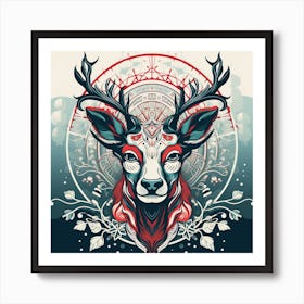 Deer Head 2 Art Print