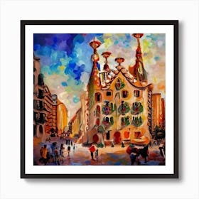 Barcelona Gaudi Art Print