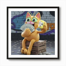 A 3d Render Of A Mosaic Of An Orange Cat Fur6jp0ss9etys1an5yjqg Sje4uyevt8qidivefwvmgq Poster