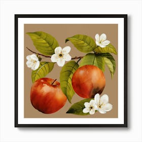 Apples Botanical Art Art Print