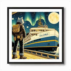 Curiosity on the Alaska Marine Highway  Art Print