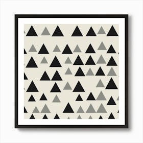 Black And White Triangles 2 Art Print