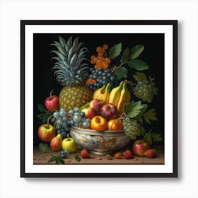 A collection of different delicious fruits 21 Art Print