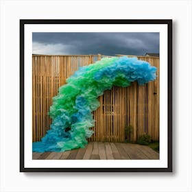 Blue And Green Wave Art Print