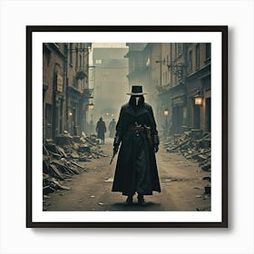 Man In A Trenchcoat Art Print