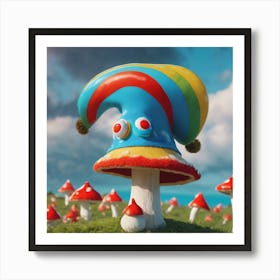 Mushroom Hat Art Print