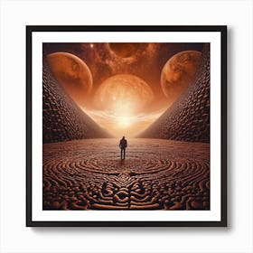 Maze Man On A Mission Art Print