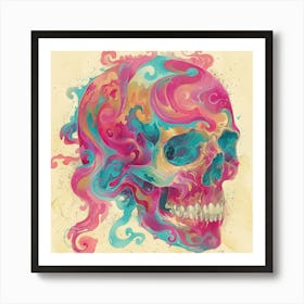 Colorful Skull 14 Art Print