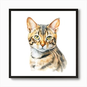 Cashmere Bengal Cat Portrait 3 Art Print