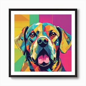 Colorful Dog Painting 1 Art Print