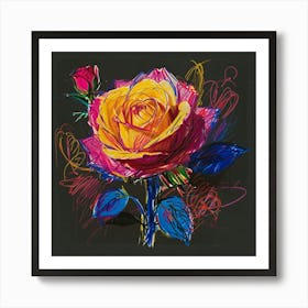 Abstract Rose Painting Art Print