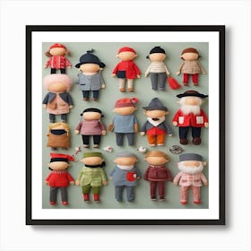 Collection Of Dolls Art Print