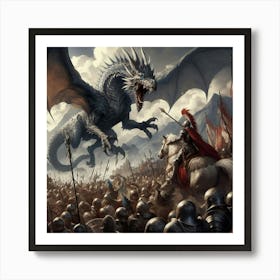 Battle Of The Dragons Art Print