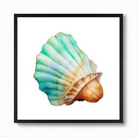 Sea Shell Isolated On White Background 1 Art Print