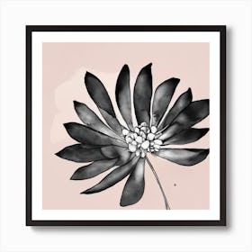 Black And White Flower Art Print