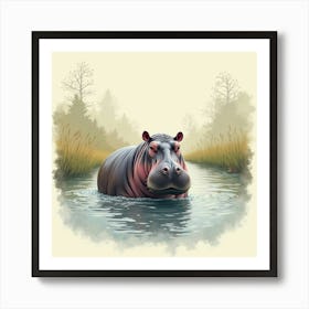 Hippo 1 Art Print