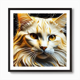 3d Of A Cat Art Print