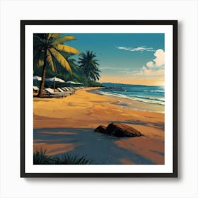 Tranquil Beach Art Print